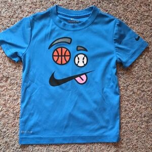 Nike Kids Blue Sports Emoji T-Shirt